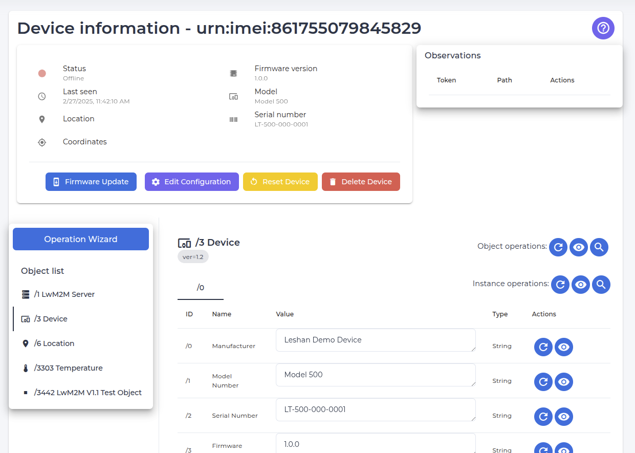 HacodDM LwM2M Features